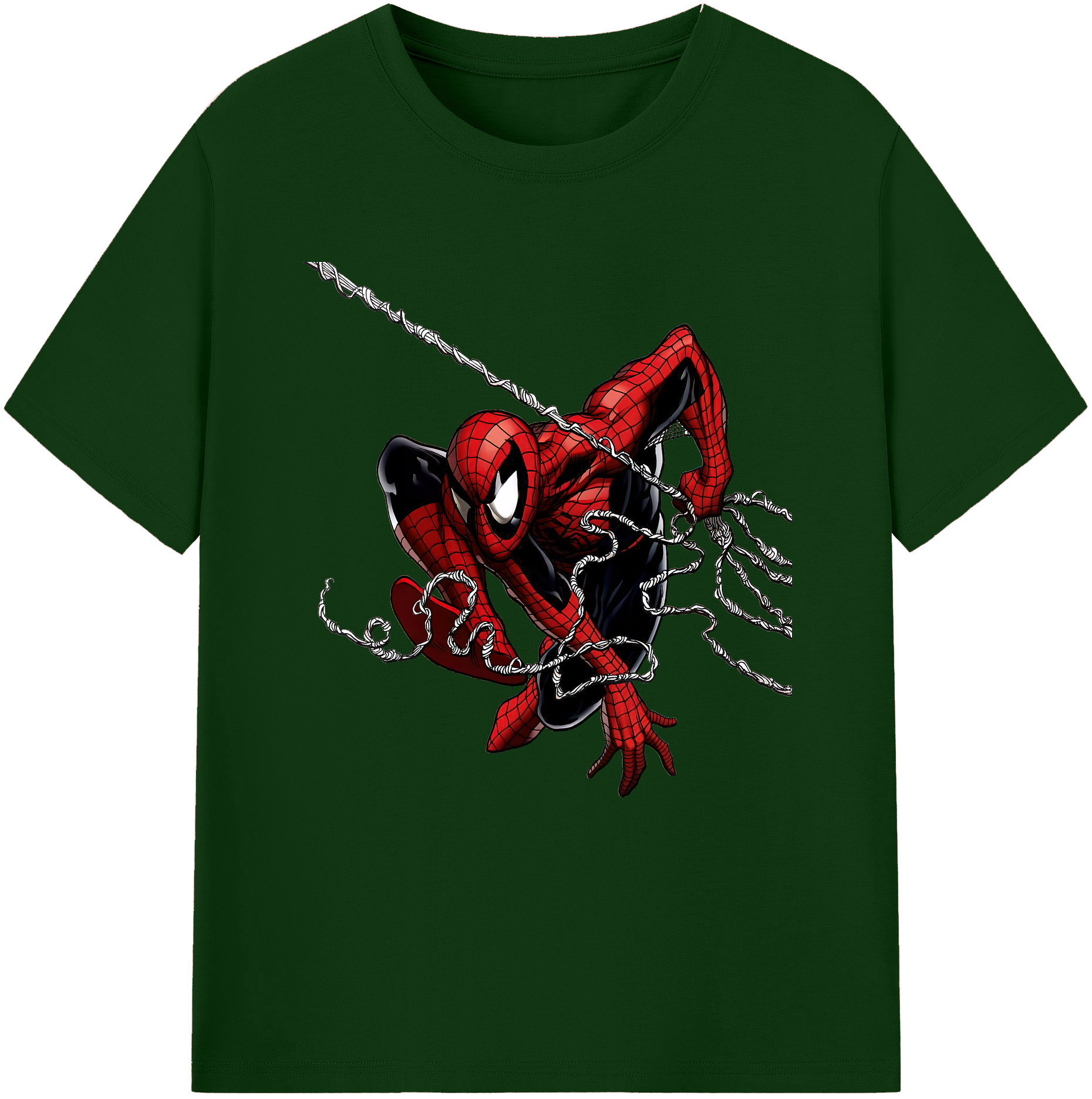 （画像用） Spider Man スパイダーマン 綿100％半袖Tシャツ（フロントプリント）